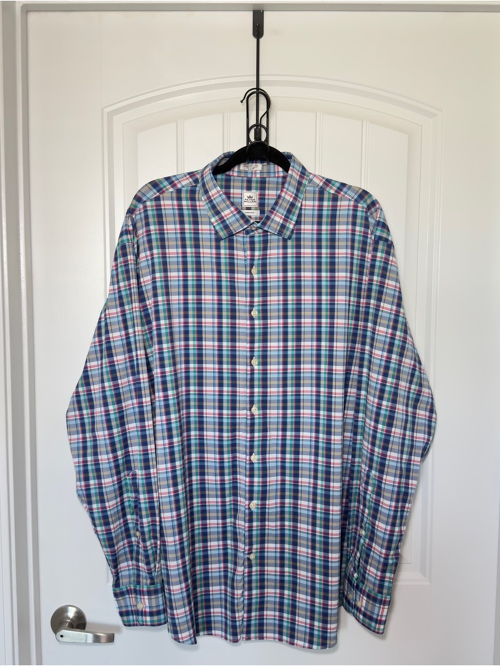 Peter Millar XXL Crown Sport‎ Multicolor Plaid Preppy Button Shirt Smart Casual